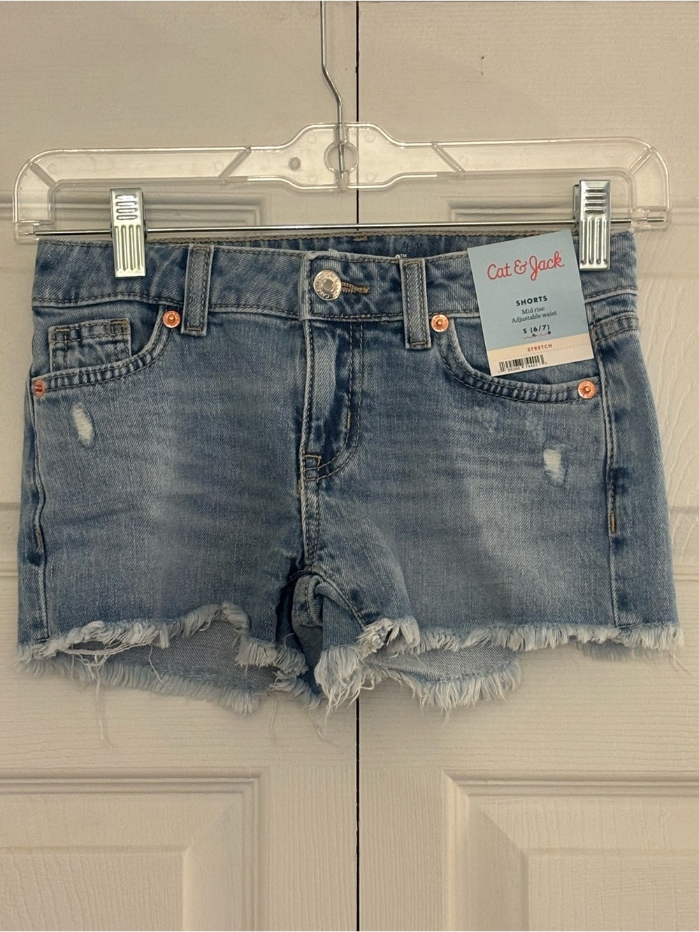 Cat & Jack Light Blue Distressed Denim Cutoff Shorts